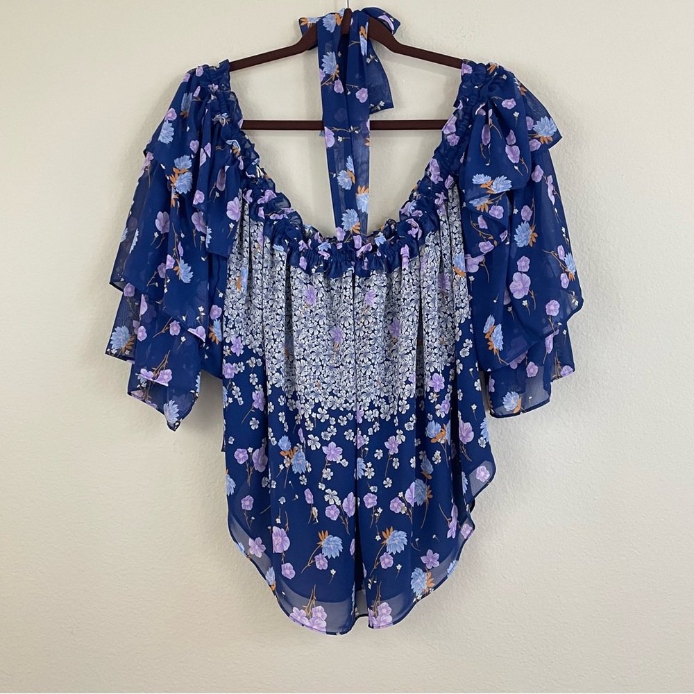 Misa Los Angeles Penille Floral Halter Top‎ Size M - Picture 3 of 11
